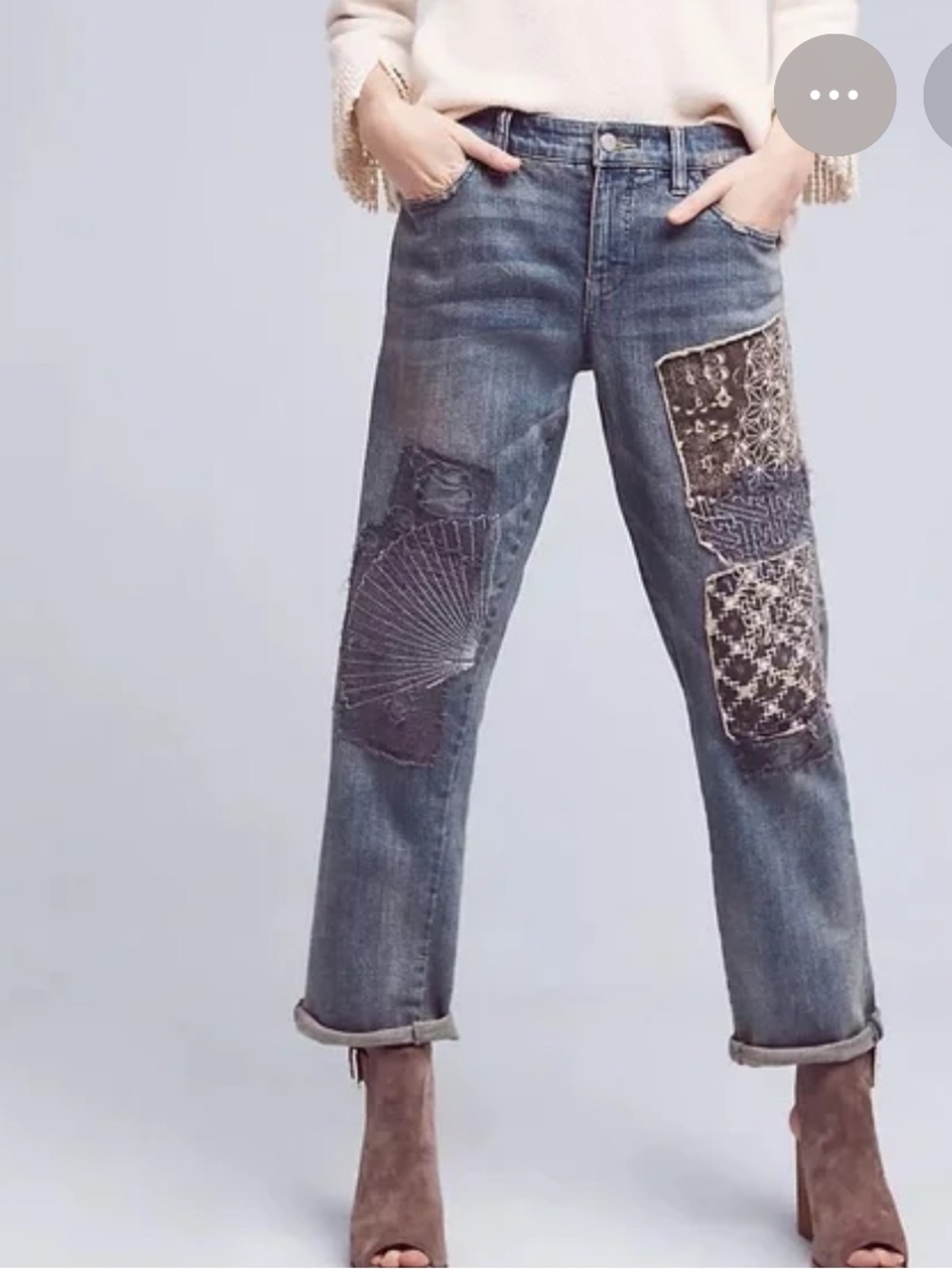 Pilcro and the Letterpress Women's Straight-Leg Patchwork Jeans - 25